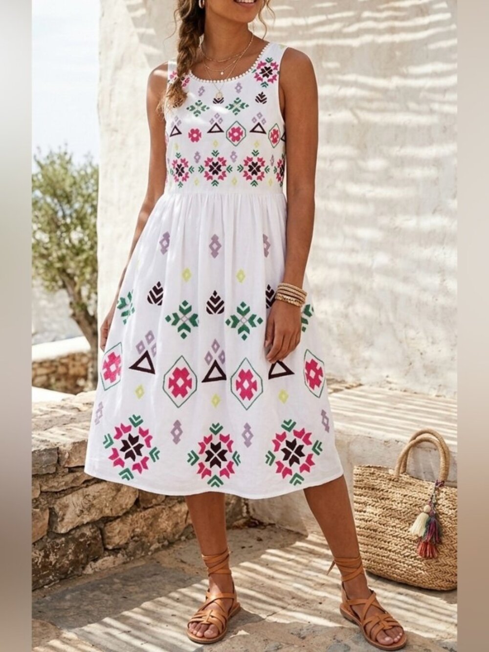 Anthropologie Dolly Embroidered Dress
